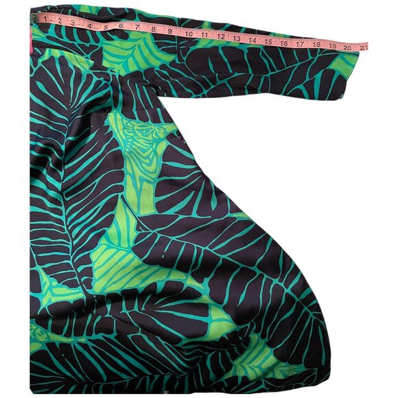 Lilly Pulitzer Carol Shift Dress 3/4 Sleeve Under the Palms Green Navy Print 0 - Picture 10 of 15